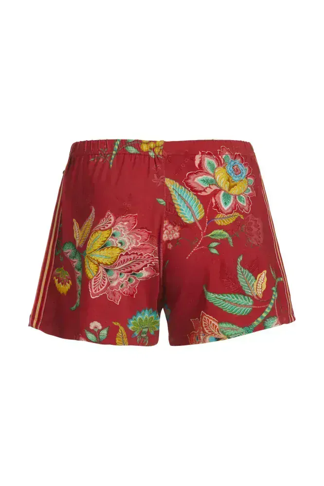 Pip Studio Bonna dámské kraťasy Jambo Flower, červené