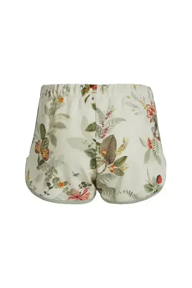 Pip Studio Bali dámské kraťasy Floris, bílé