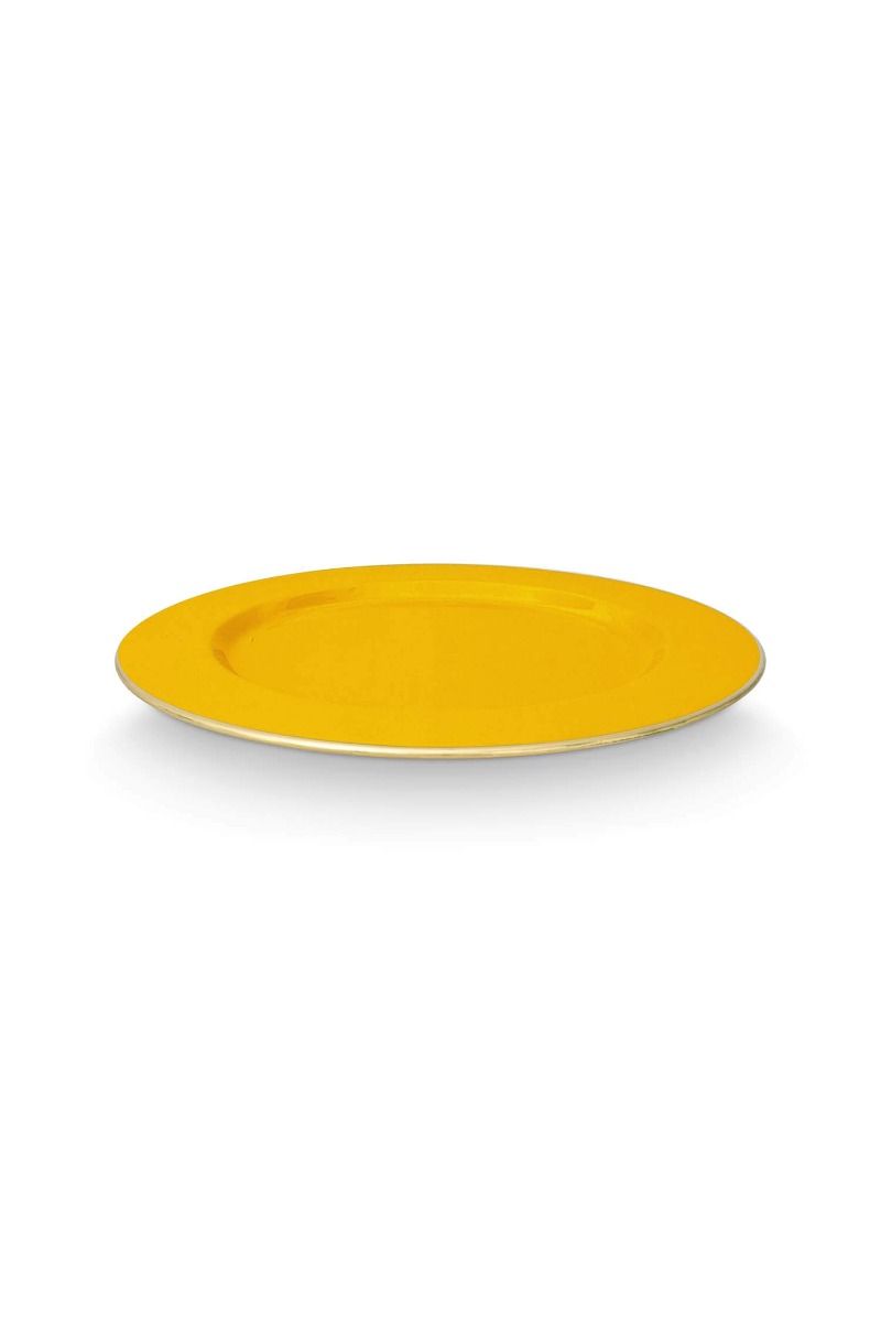 Pip Studio La Majorelle kovový talíř Ø32cm, žlutý