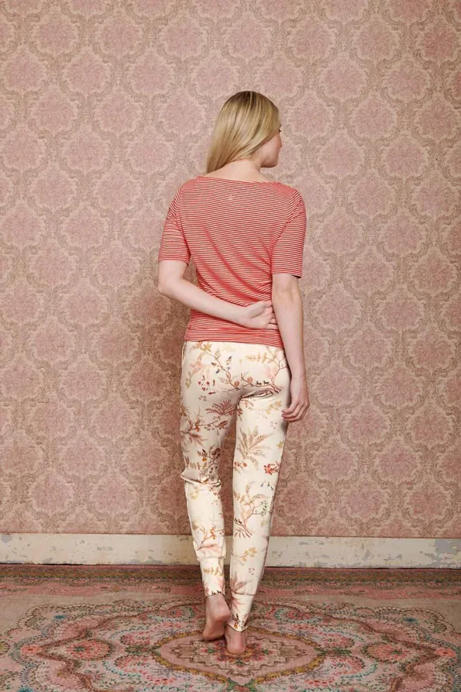 Pip Studio Bobien dlouhé kalhoty Isola, bílé