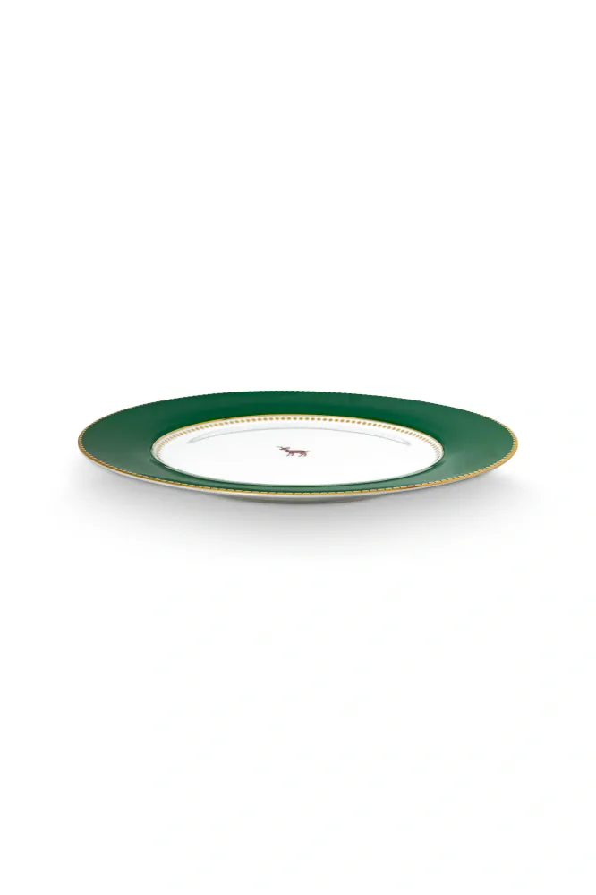 Pip Studio Love Birds talíř Ø26,5cm, tmavě zelený