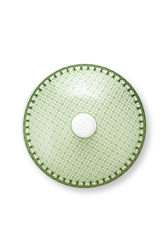 Pip Studio Lily & Lotus skladovací dóza 1,5l, zelená