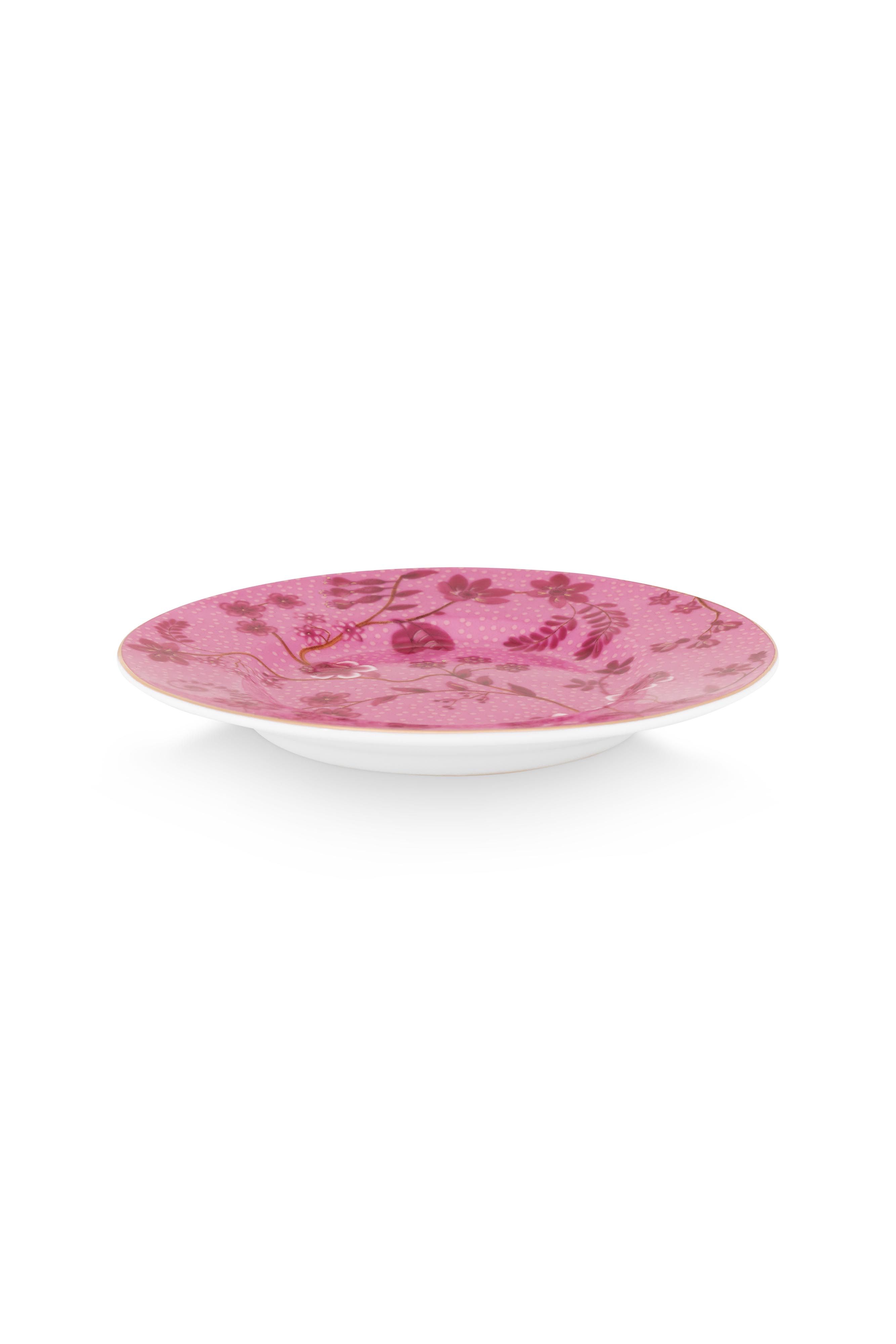 Pip Studio Jolie Fowers malý talířek ∅12cm, růžový