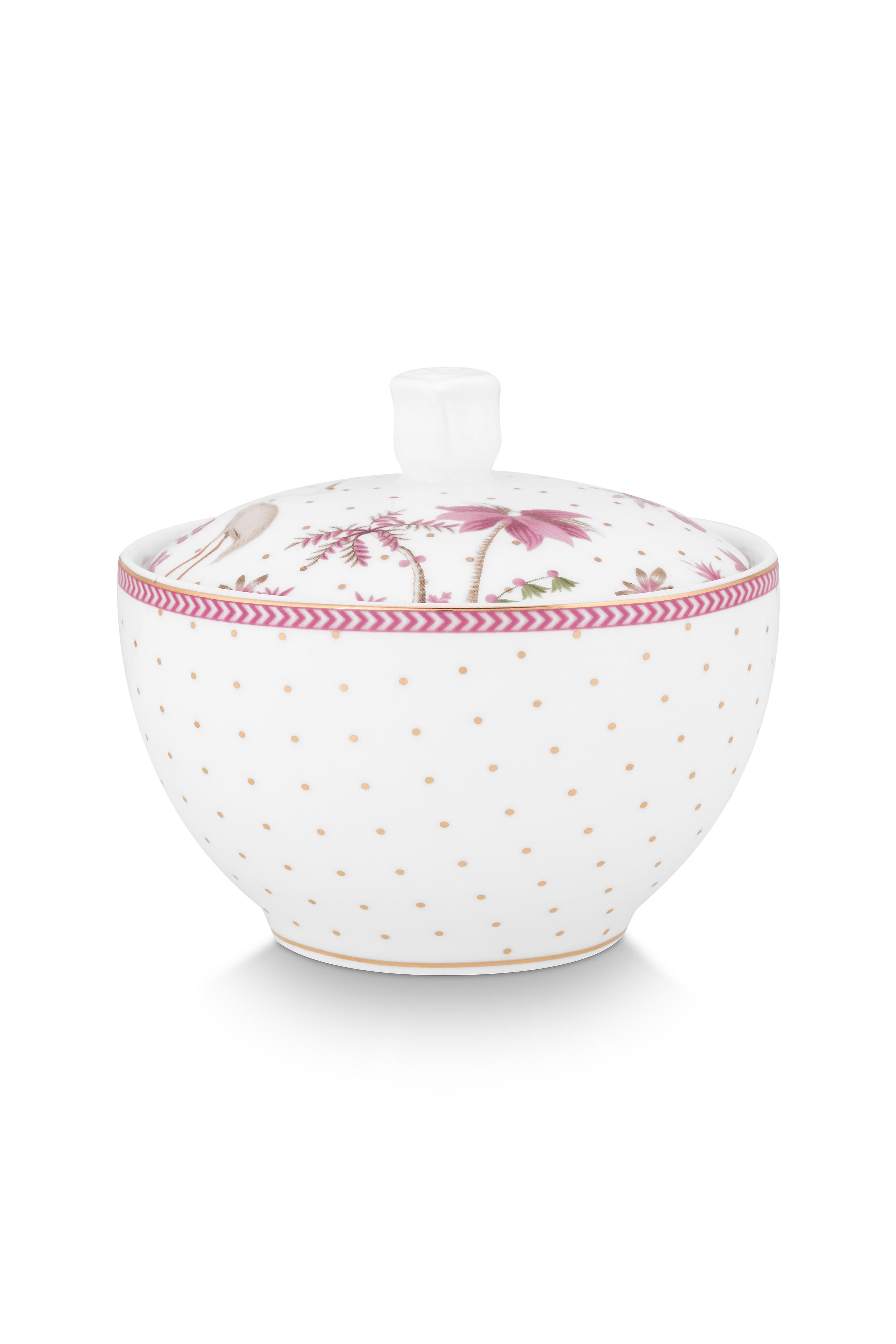 Pip Studio Jolie Dots Gold cukřenka 300ml, růžová