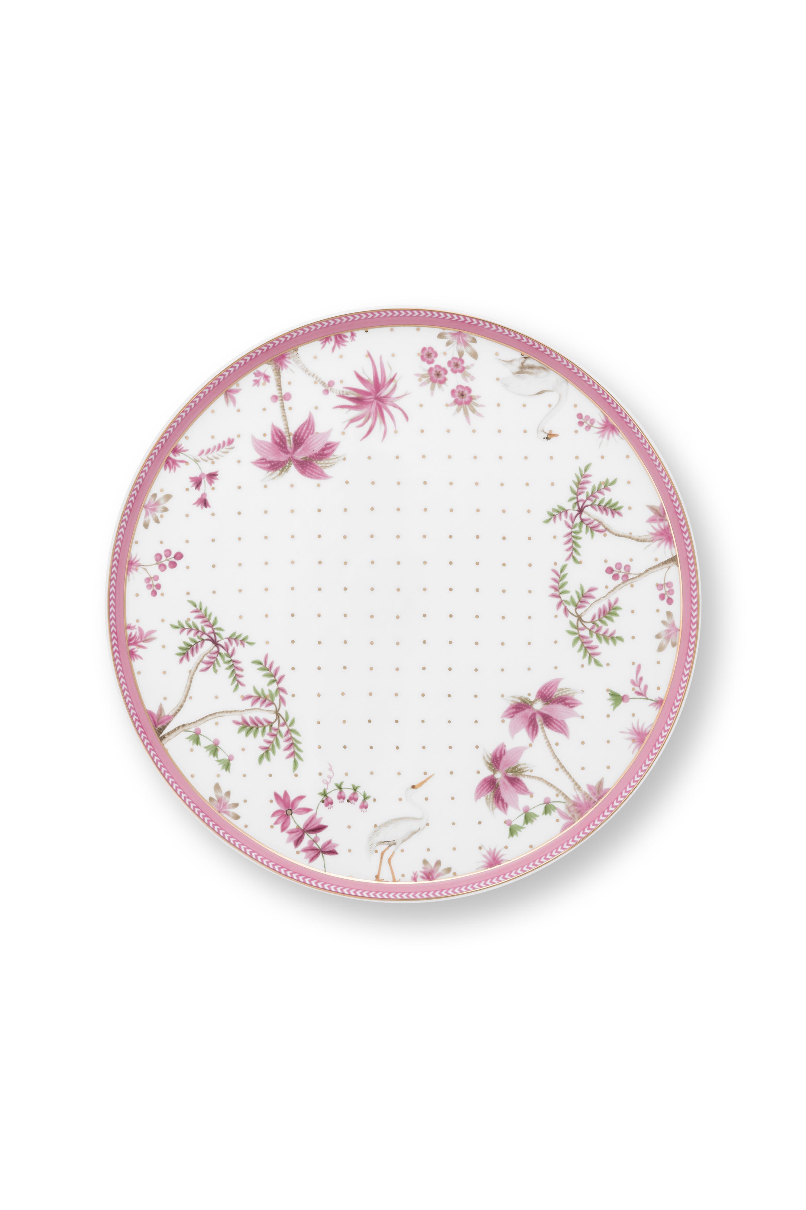 Pip Studio Jolie Dots Gold malý dortový podnos ∅21cm, růžový