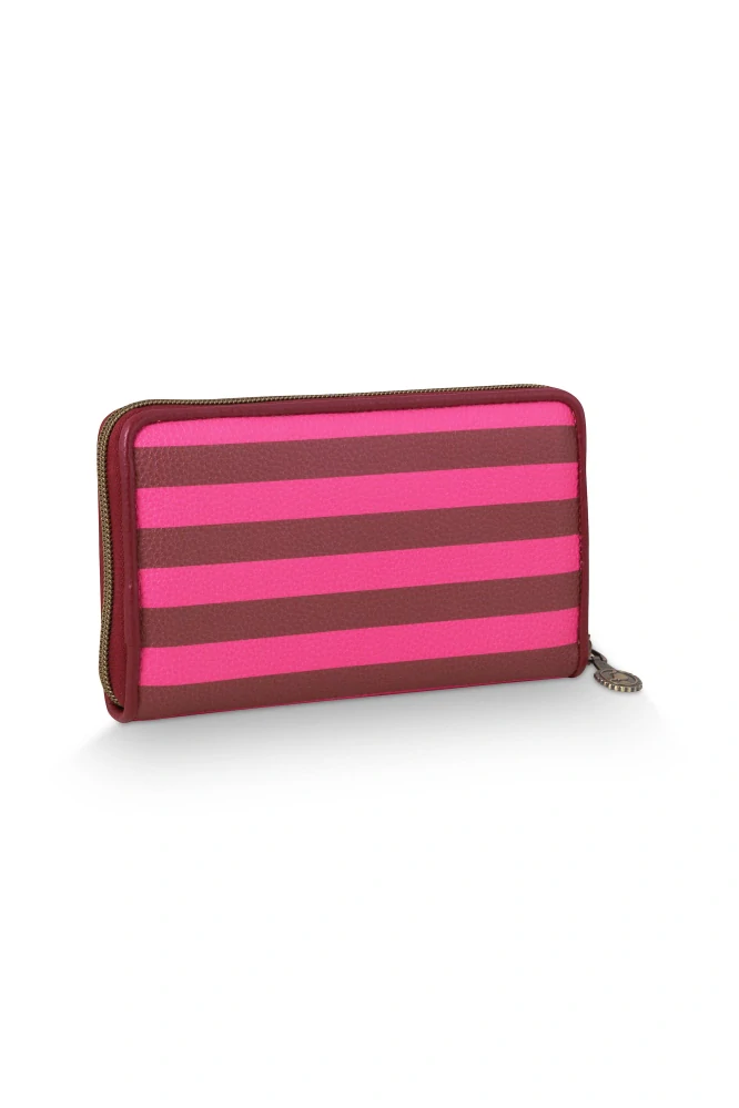 Pip Studio Willow Stripe Pink peněženka, růžová