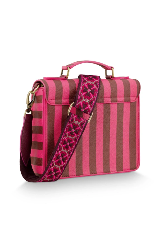 Pip Studio Frances Stripe Cross Body kabelka menší, růžová