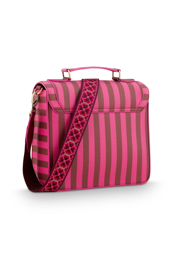 Pip Studio Frances Stripe Cross Body kabelka větší, růžová