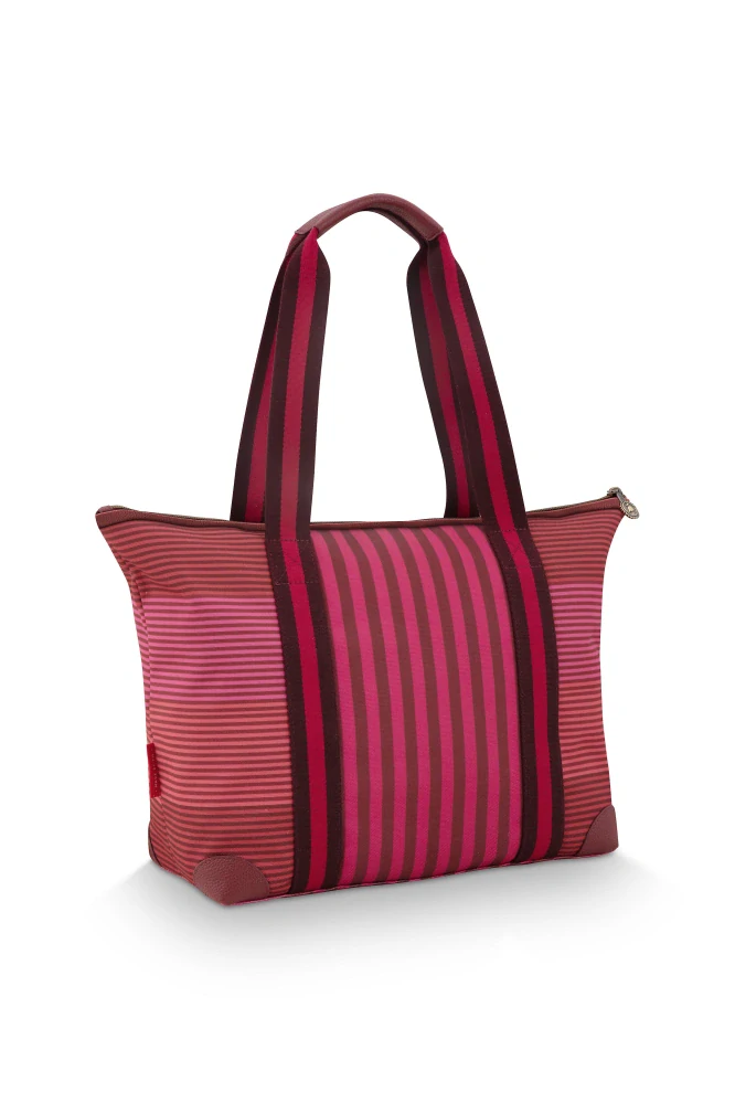 Pip Studio Tilda Stripe Plážová taška, růžová