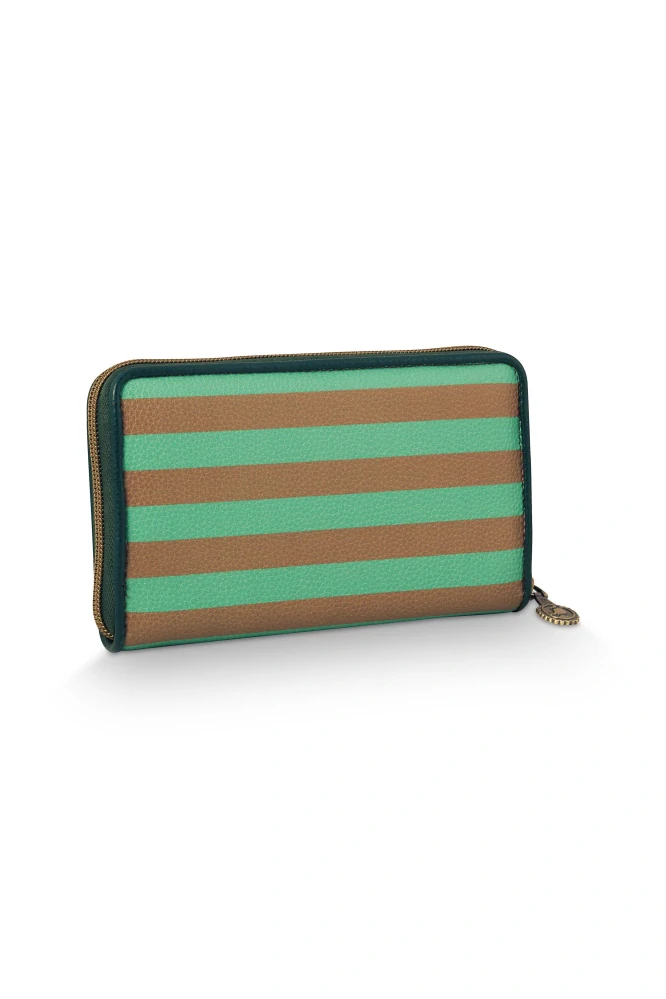 Pip Studio Willow Stripe Green peněženka, zelená