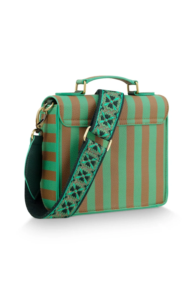 Pip Studio Frances Stripe Cross Body kabelka, zelená
