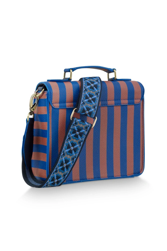 Pip Studio Frances Stripe Cross Body kabelka, modrá