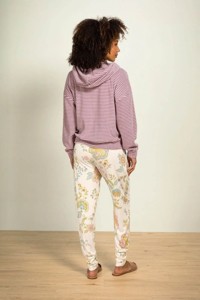 Pip Studio dlouhé kalhoty Bobien Buenas Noches, bílé