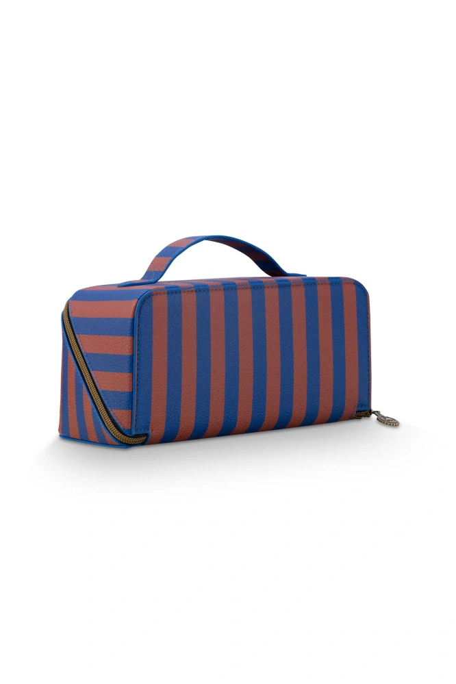 Pip Studio Cyrille Stripe kosmetická taška, modrá