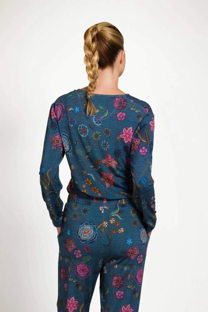 Pip Studio tričko Trice tmavě modré Coco Flower