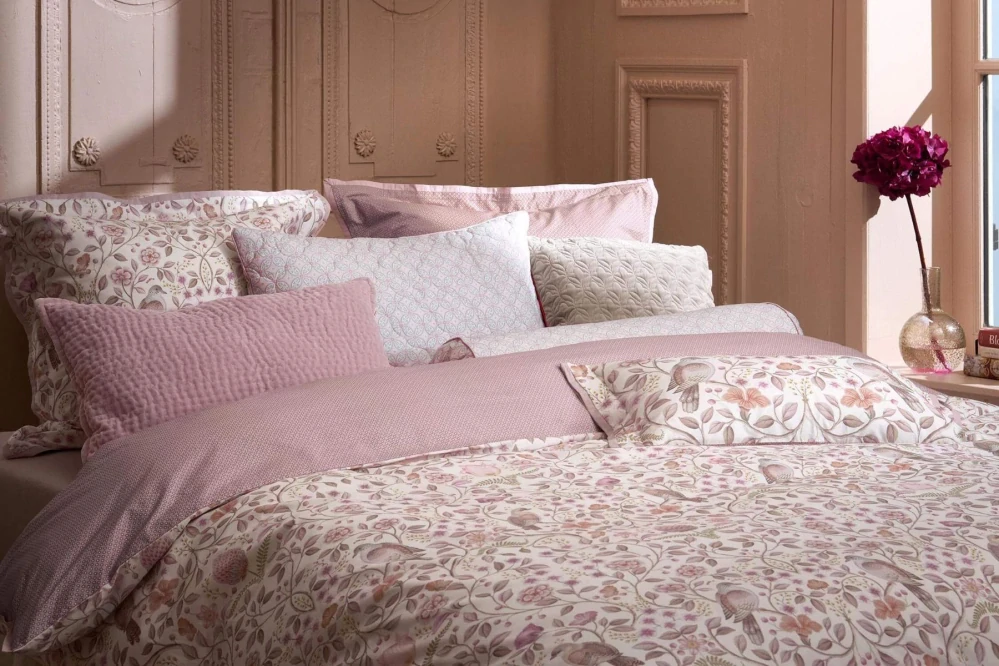 Pip Studio perkálové povlečení Garden of Dove bílo-růžové 140x200 + 70x90 cm