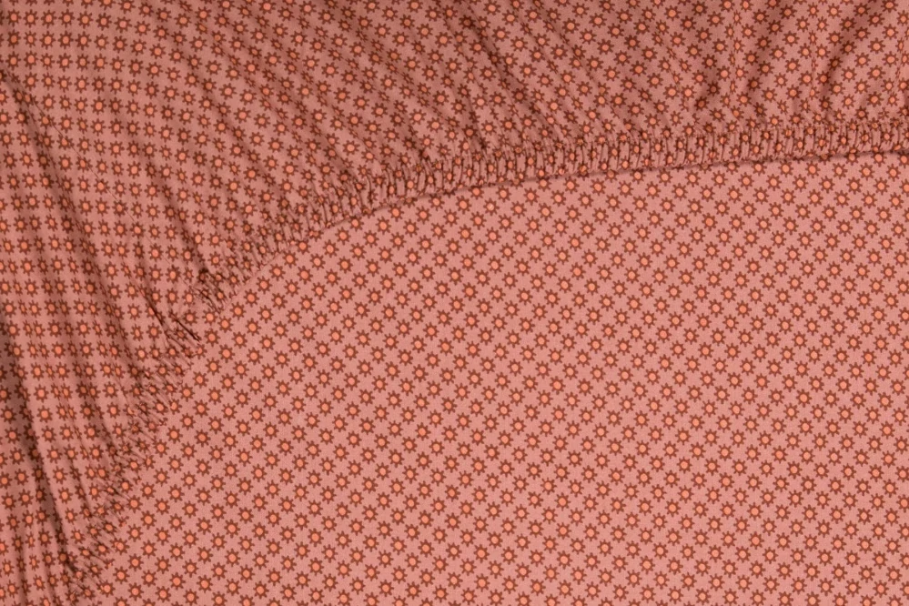 Pip Studio perkálové prostěradlo Twinkle Star 180x200 cm, terra