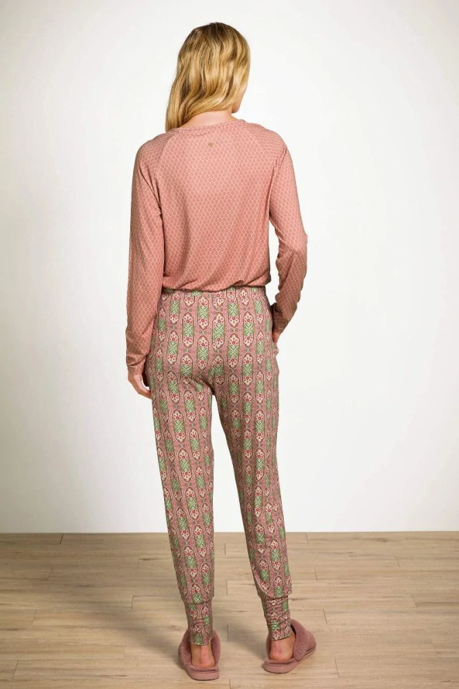 Pip Studio Bobien dlouhé kalhoty Jabalini, růžové