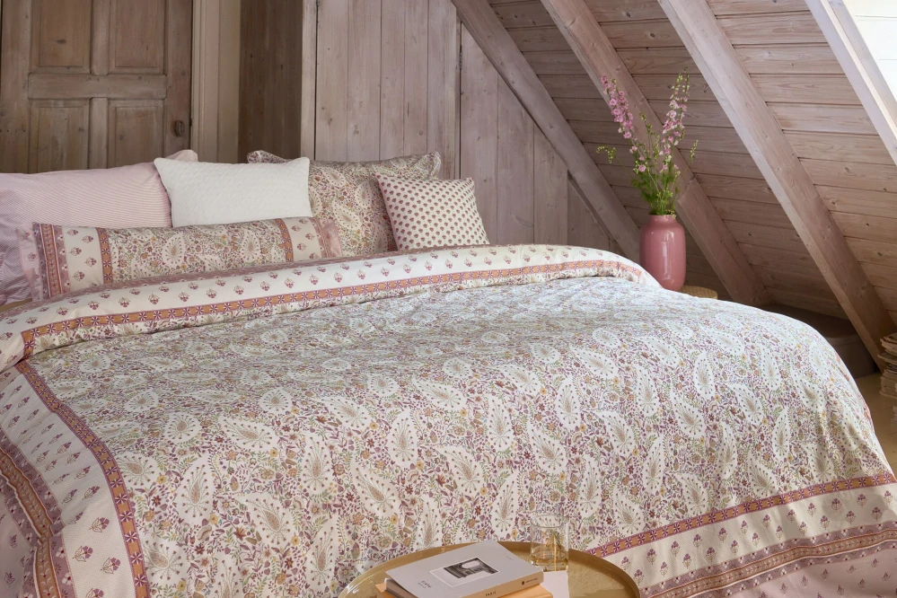 Pip Studio perkálové povlečení Kairi Bloom světle růžové 140x200 + 70x90 cm