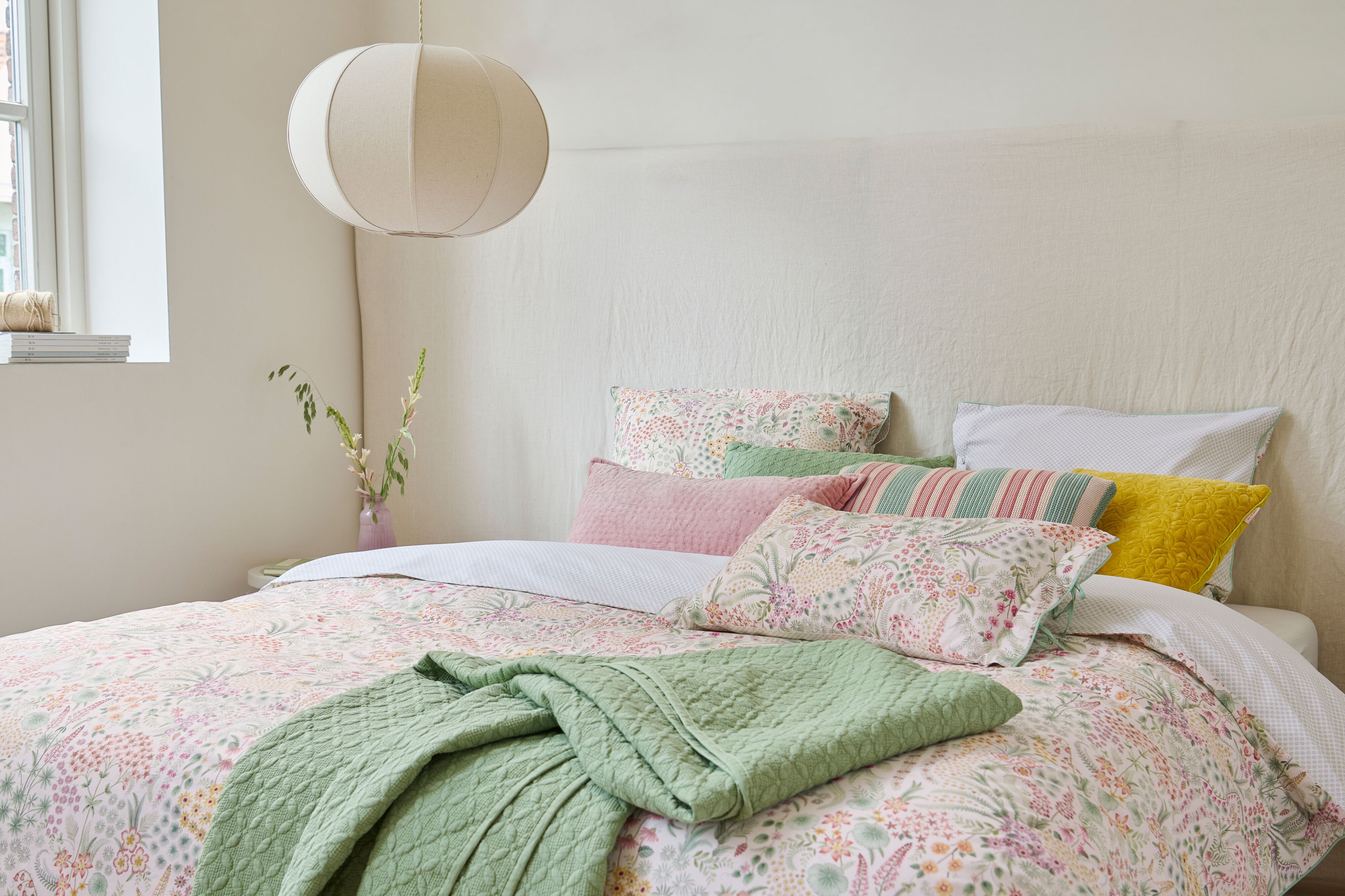 Pip Studio perkálové povlečení Lodi Garden bílé 140x200 + 70x90 cm