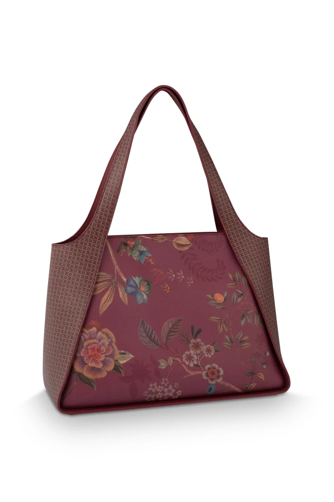 Pip Studio Filou Bodhi Flower velká kabelka přes rameno, červená