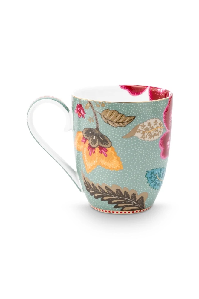 Pip Studio Blooming Tales hrnek XL 440 ml, modrý