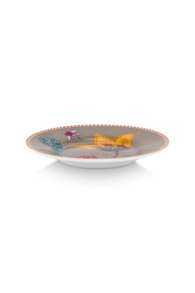 Pip Studio Blooming Tales talíř Ø12cm, khaki