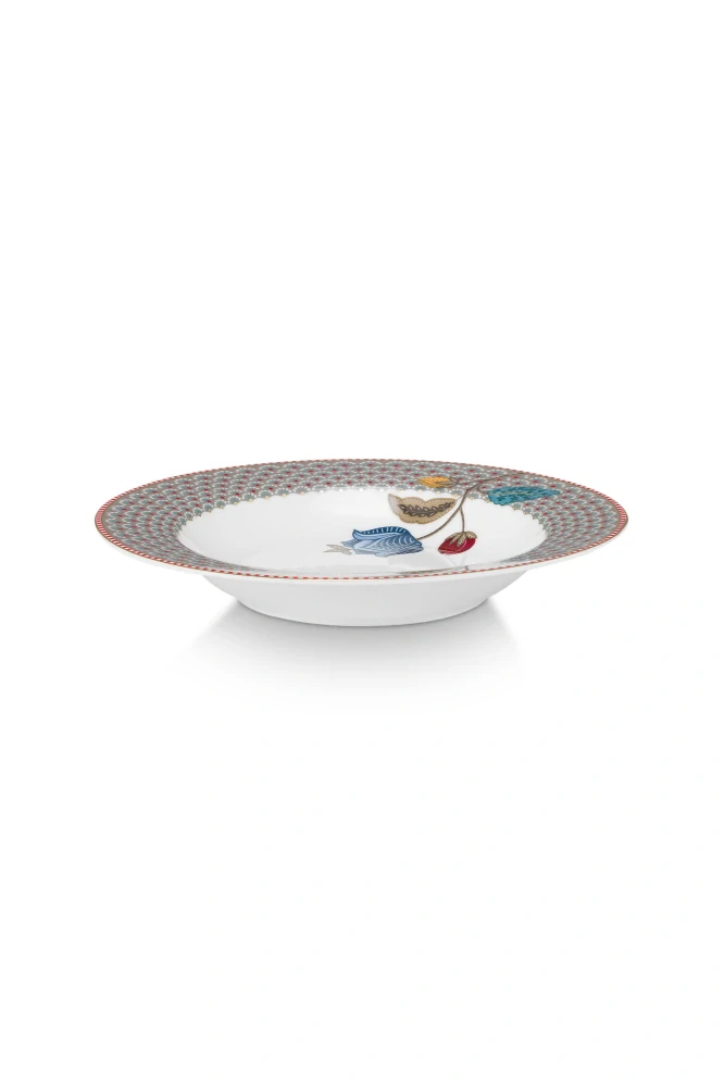 Pip Studio Blooming Tales talíř Ø21,5 cm, khaki