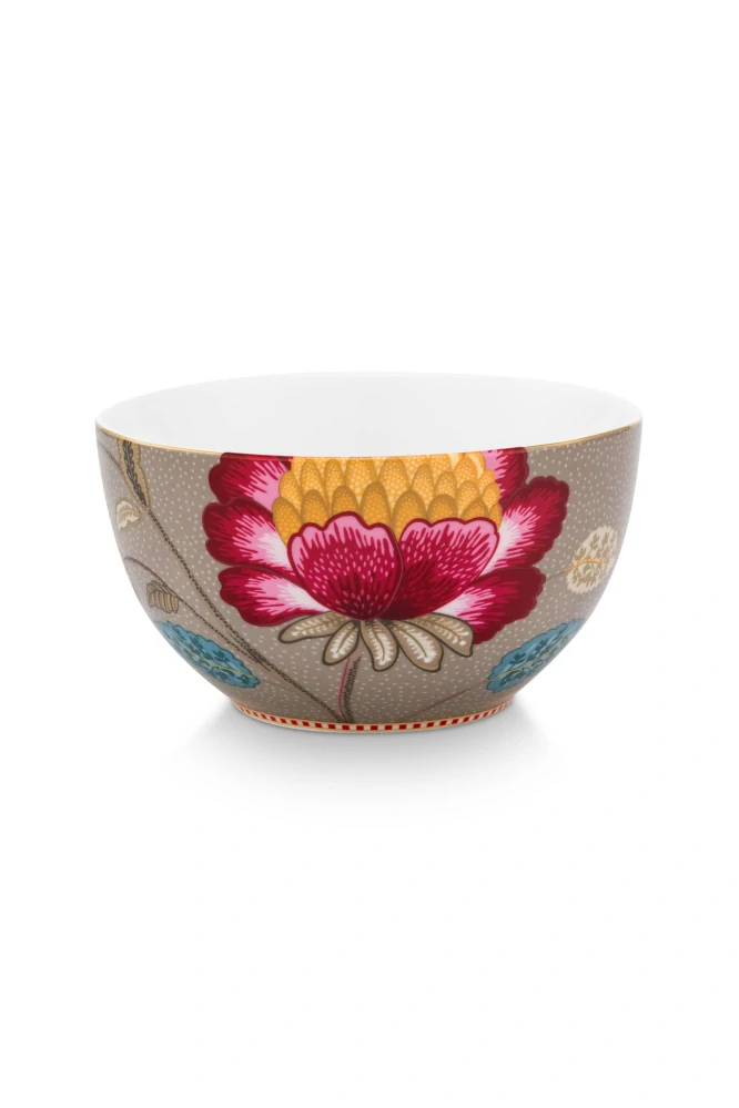 Pip Studio Blooming Tales miska Ø15 cm, khaki