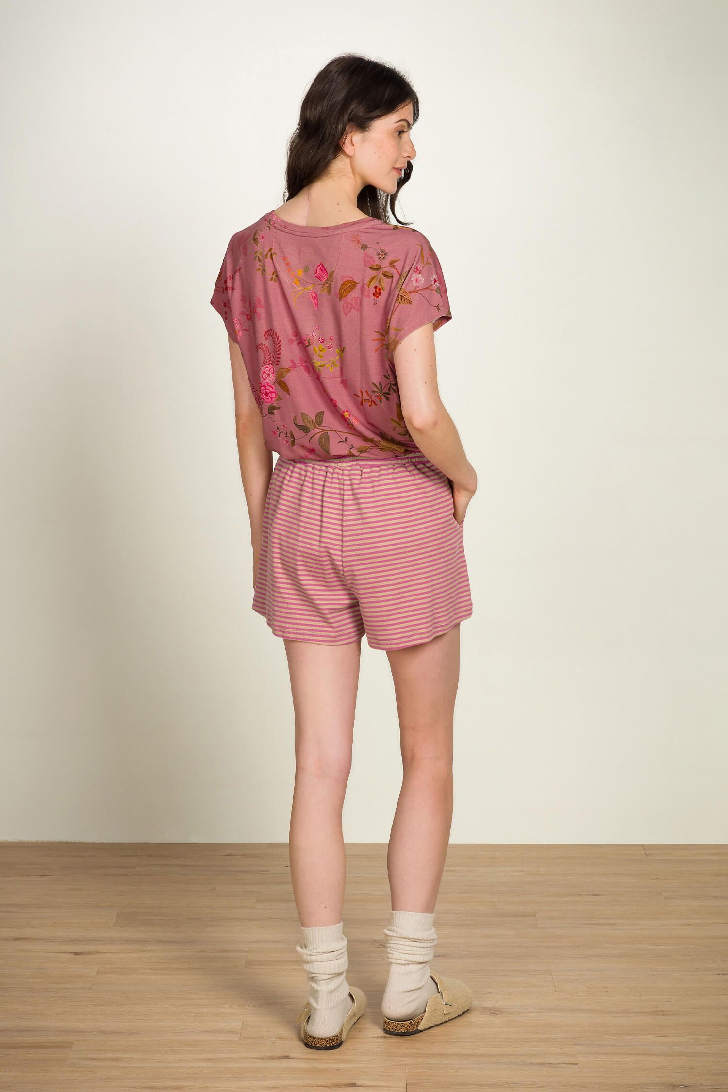 Pip Studio Bobi kraťasy Little Sumo Stripe, růžové