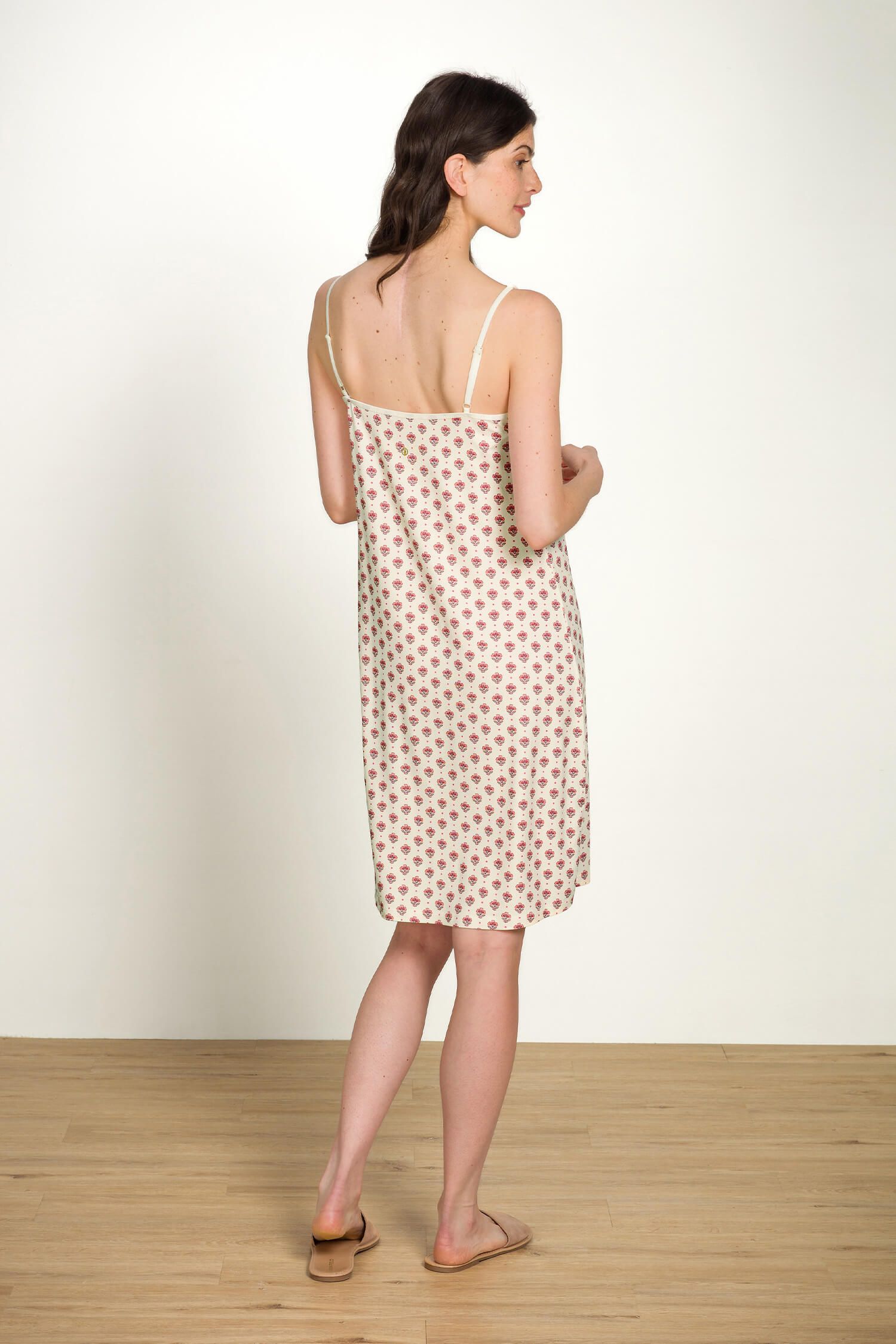 Pip Studio Diezel noční košile na ramínka Jaipur Flower,  bílo-růžová