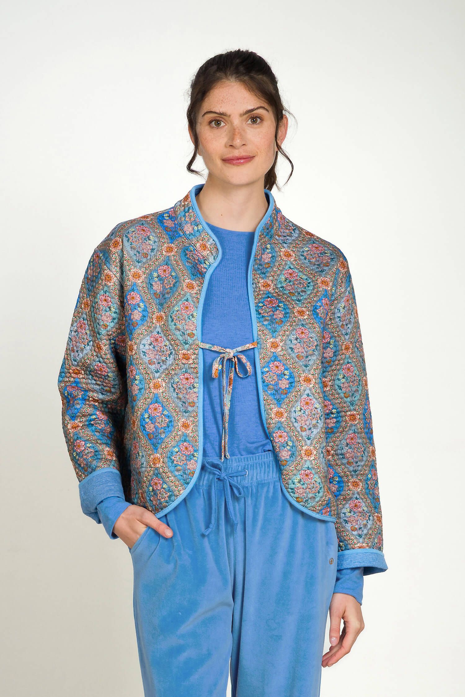 Pip Studio Nova Cardigan Ornamento, modrý