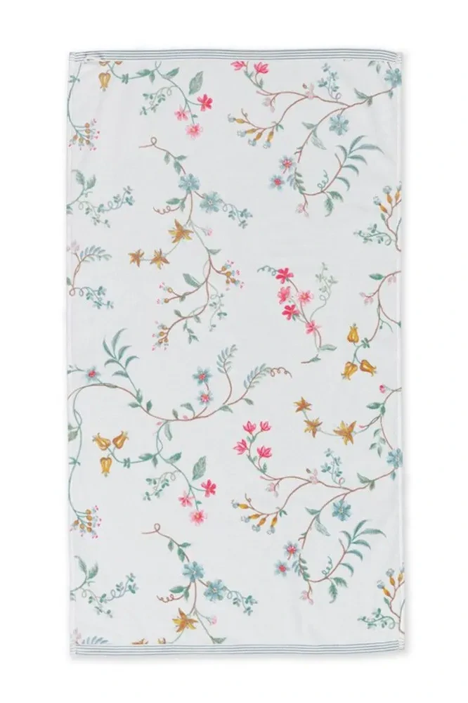 Pip Studio bavlněný froté ručník na ruce Les Fleurs bílý 30x50 cm