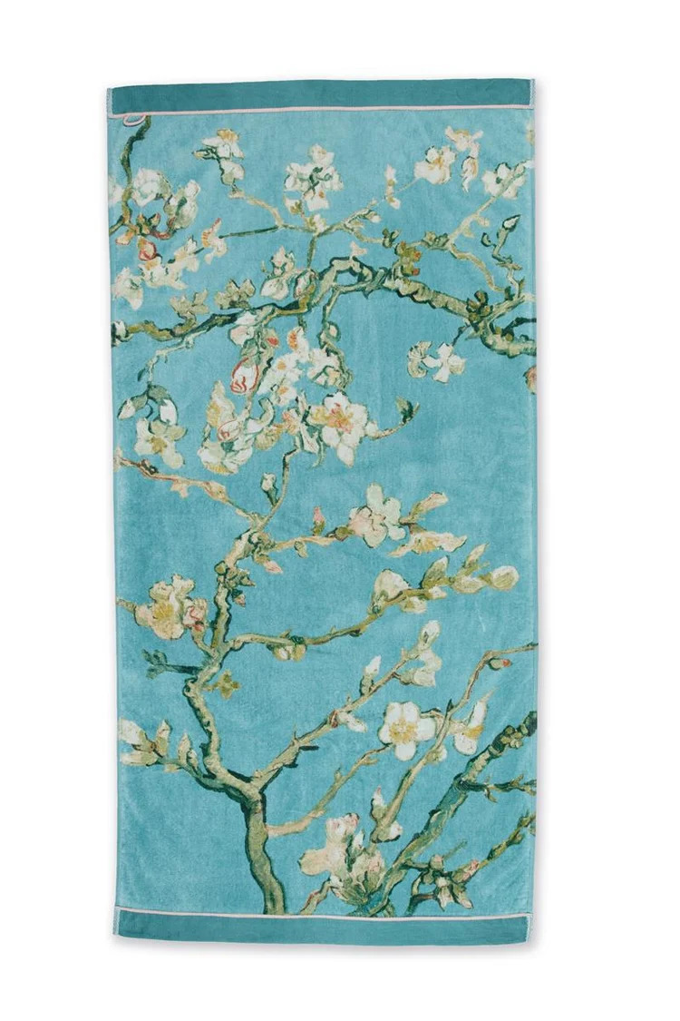 BH Van Gogh osuška z bavlněného froté Mandlové květy modrá 70x140 cm