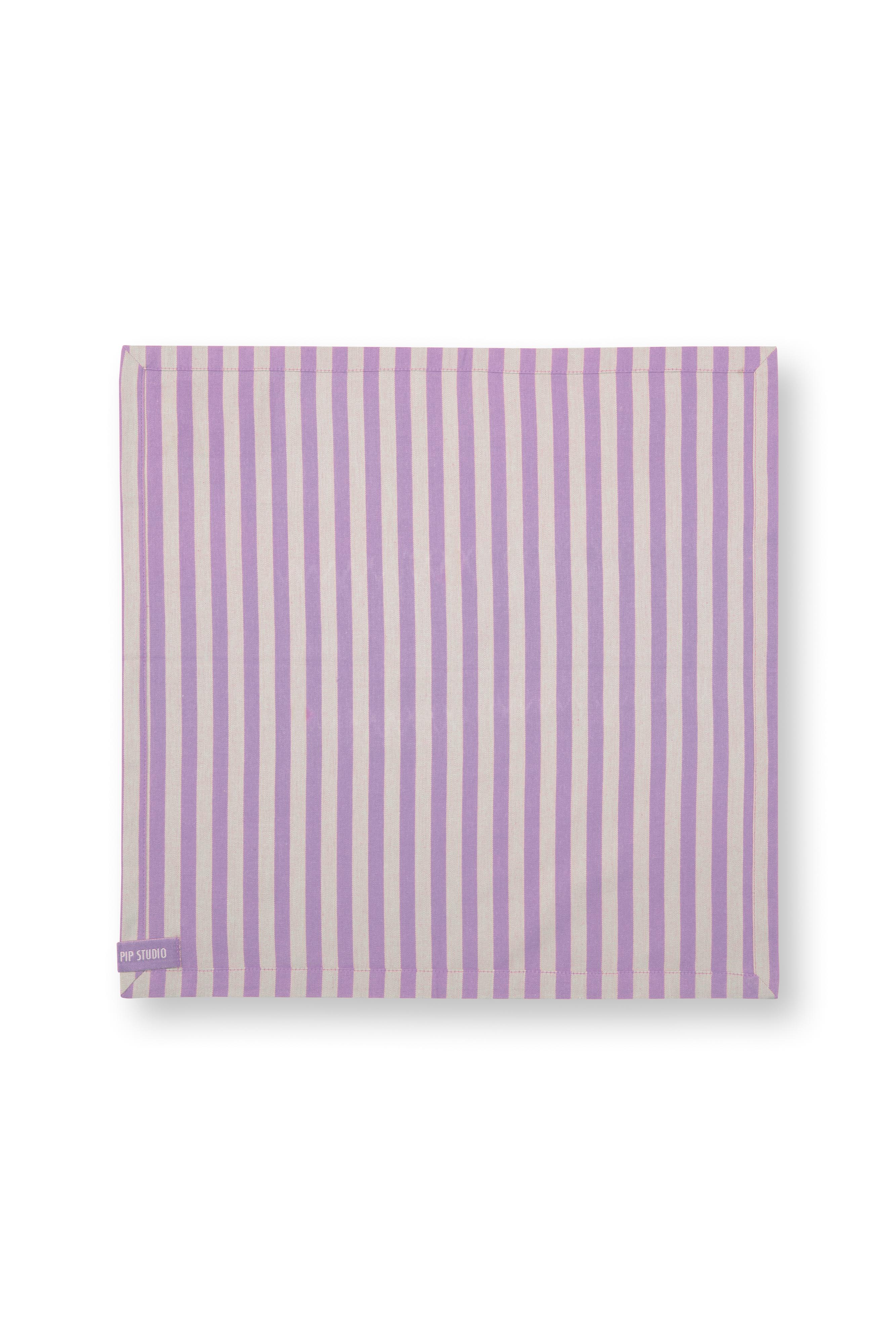 Pip Studio Stripes Green set 4ks látkových ubrousků 40x40cm, lila