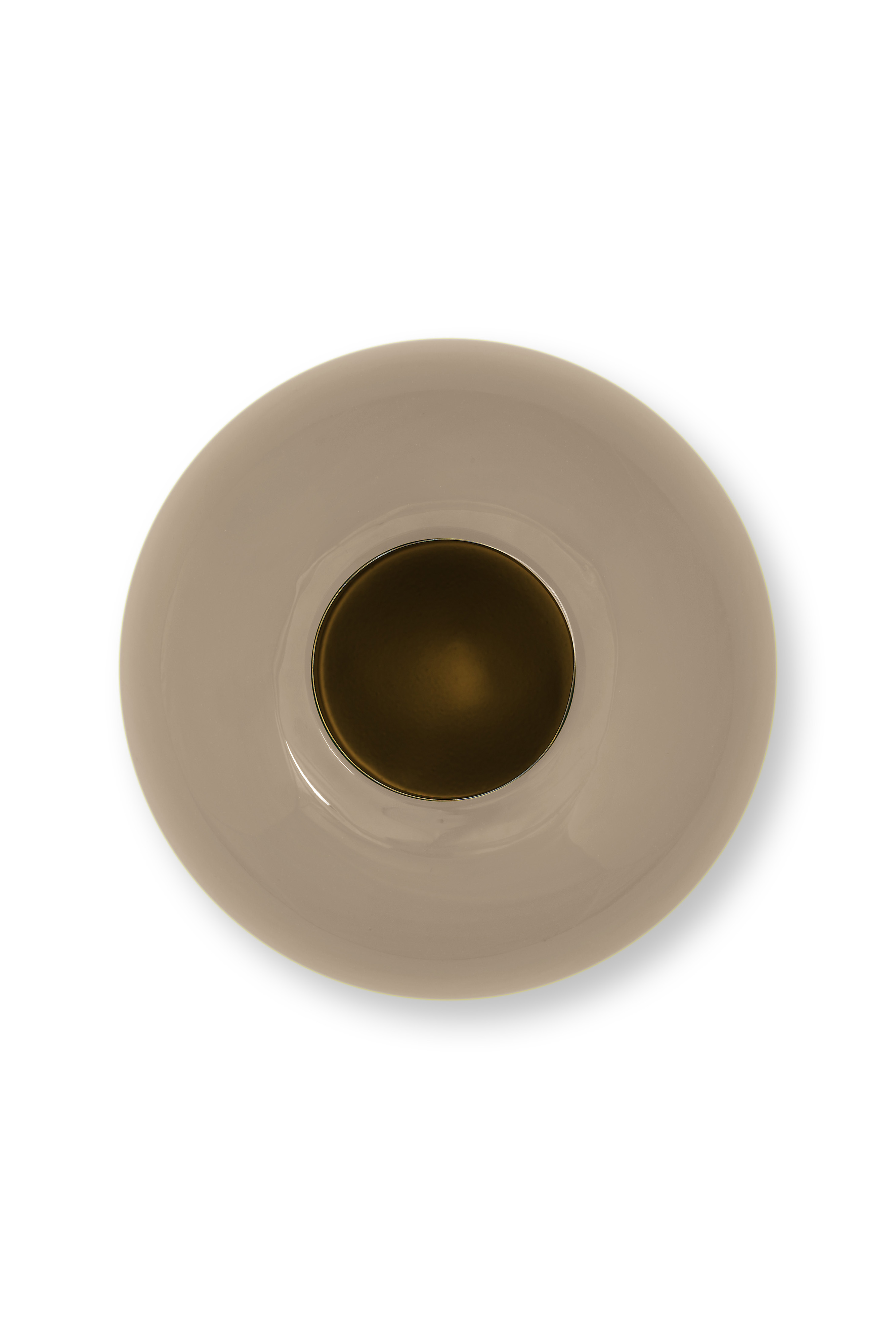 Pip Studio kovová váza 23cm, šedo hnědá