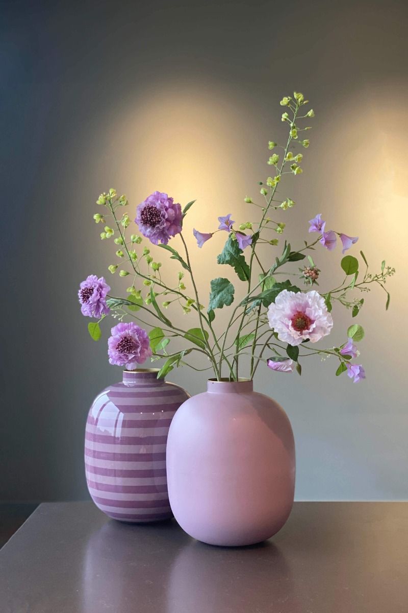 Pip Studio velká kovová váza 32cm, lila matná