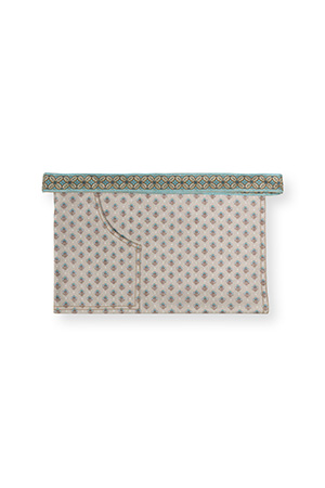 Pip Studio kuchyňská zástěra Blooming Tales - khaki/modrá
