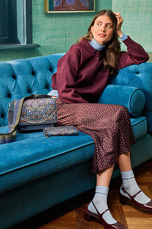 Pip Studio II Ricamo Cross Body kabelka - tmavě modrá