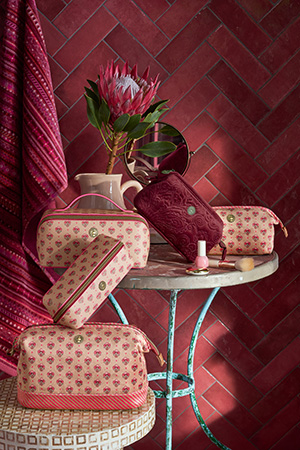 Pip Studio Cyrille Jauipur Flower malá kosmetická taška - růžová