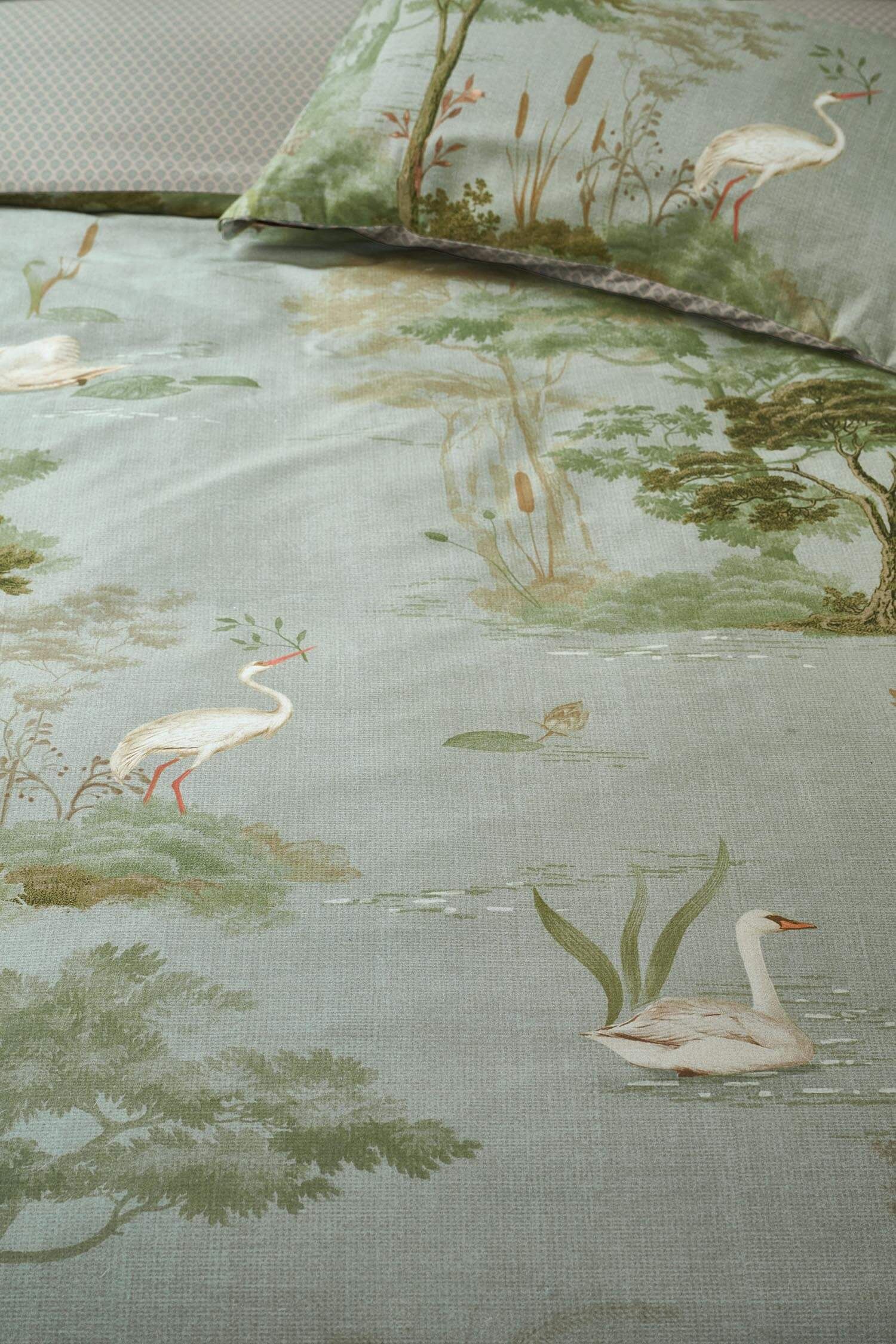 Pip Studio perkálové povlečení Darjeeling Days Green - 200 x 200 cm