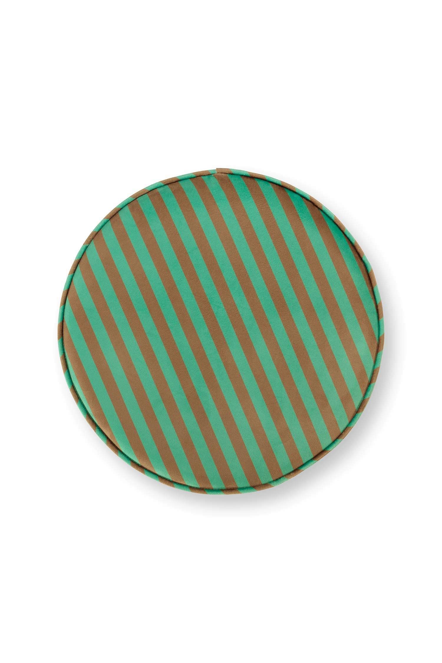 Pip Studio Puf Block Stripe  - zelený