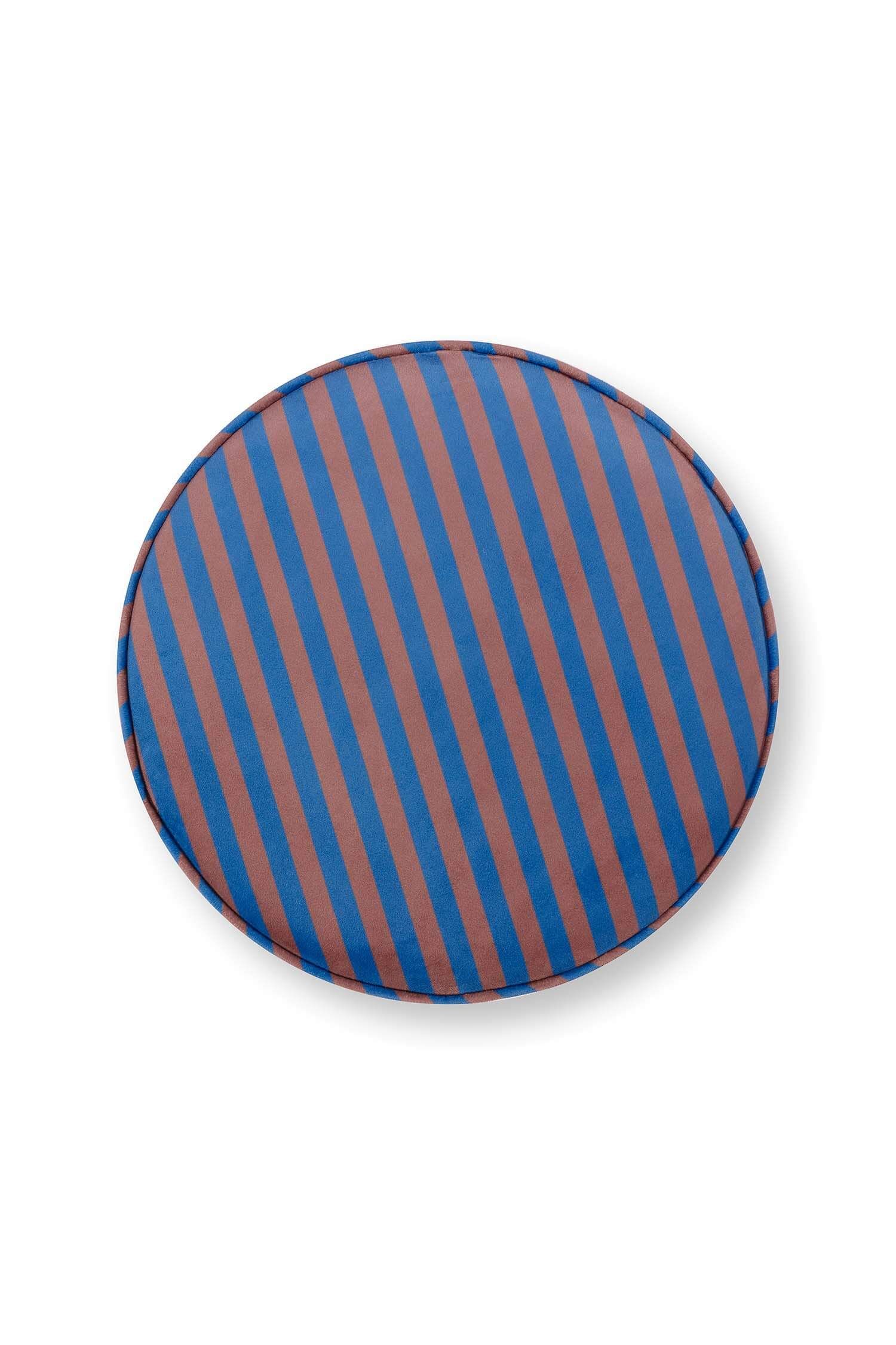 Pip Studio Puf Block Stripe  - modrý