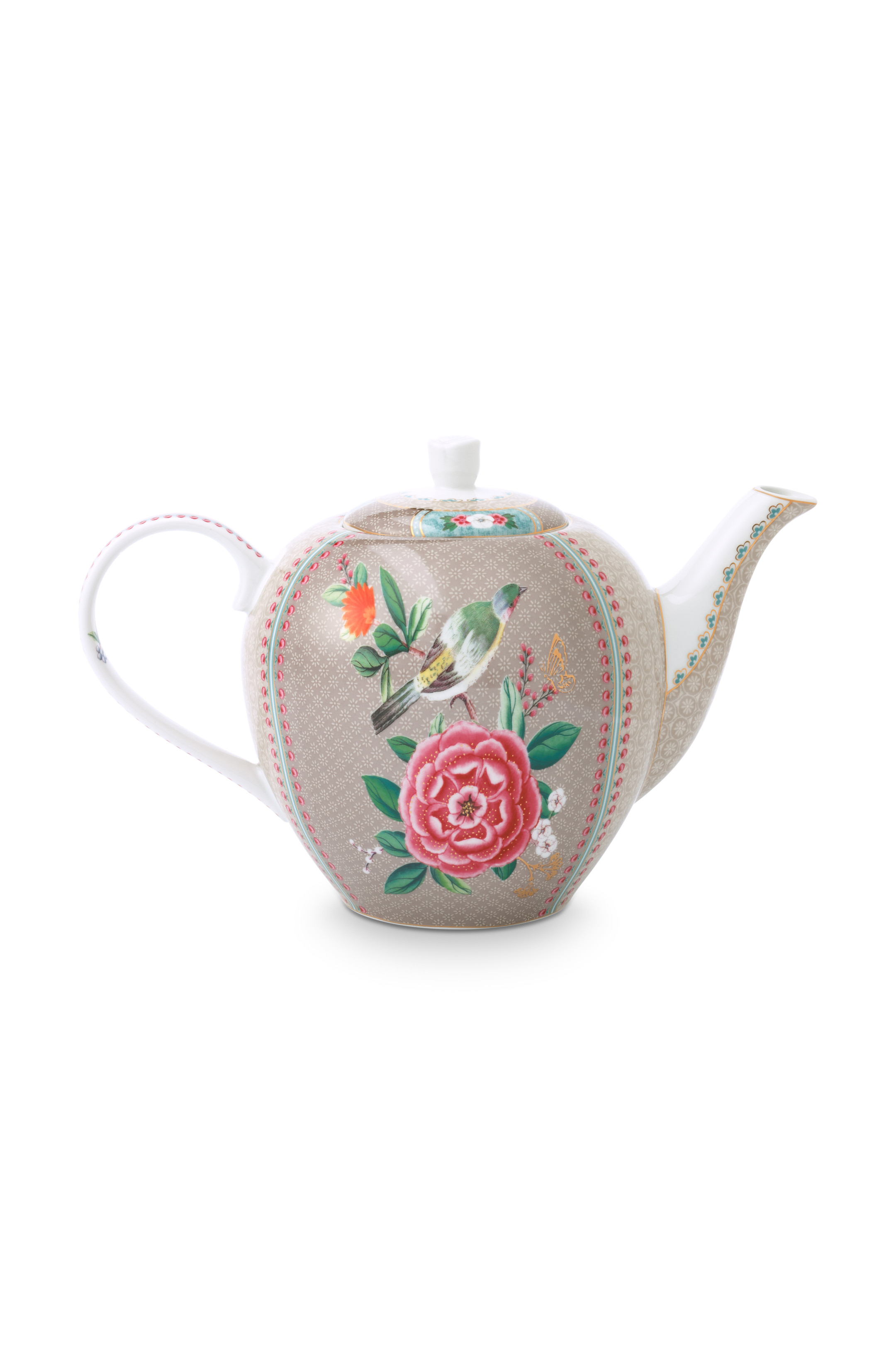 Pip Studio Blushing Birds čajová konvice 1,6l, khaki