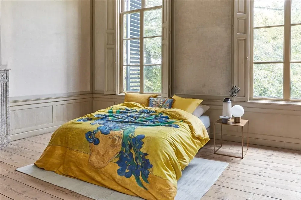 Van Gogh povlečení Kosatce, 140x200 + 70x90, žlutá, bavlněný satén