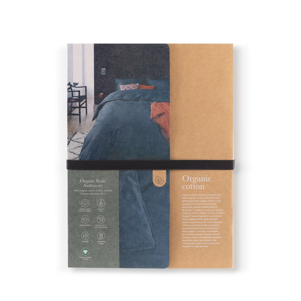Organic Care povlečení z organické bio bavlny 140x200 + 70x90, antracit