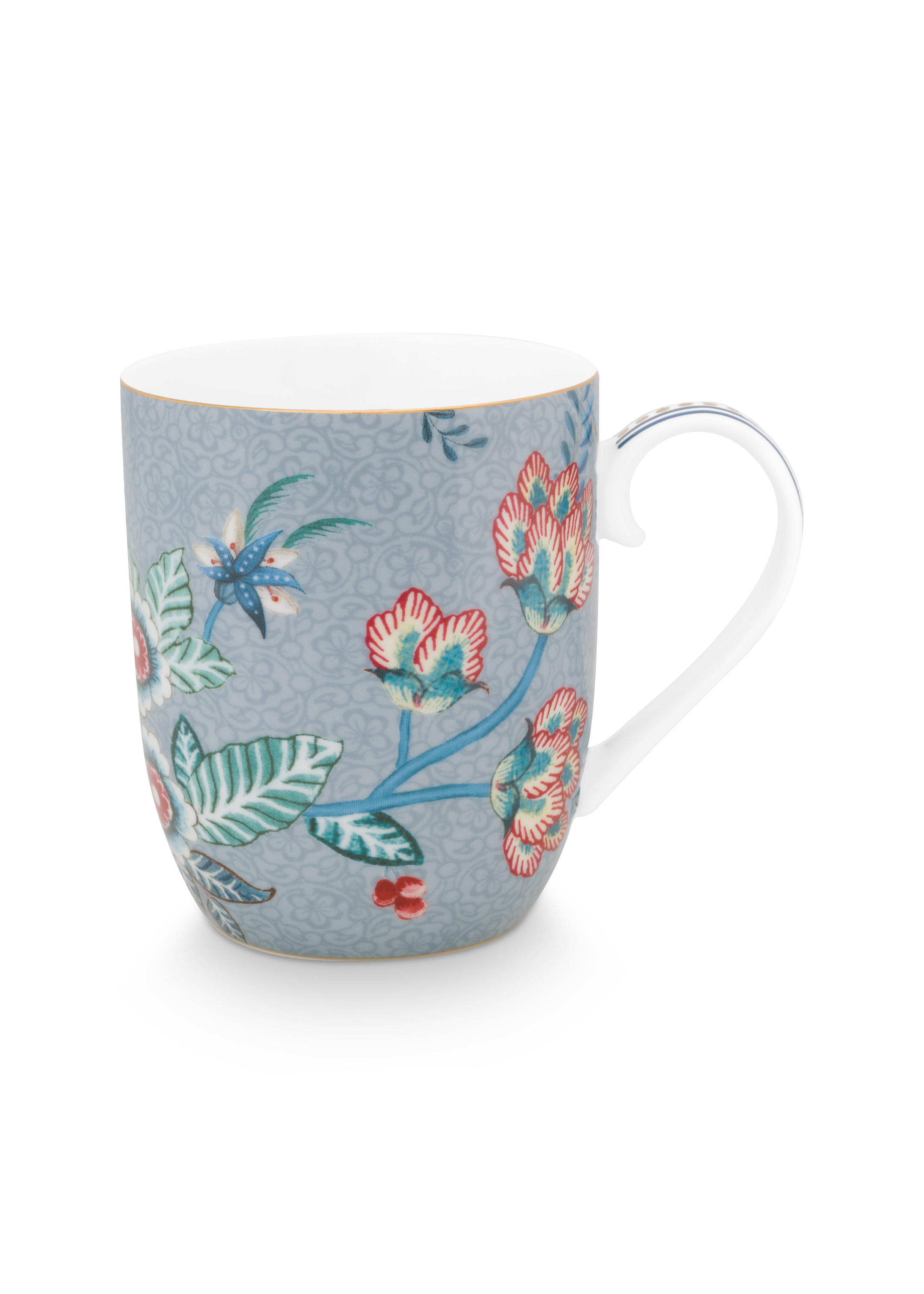 Pip Studio Flower Festival sada 2 hrnečků 180ml, modrá