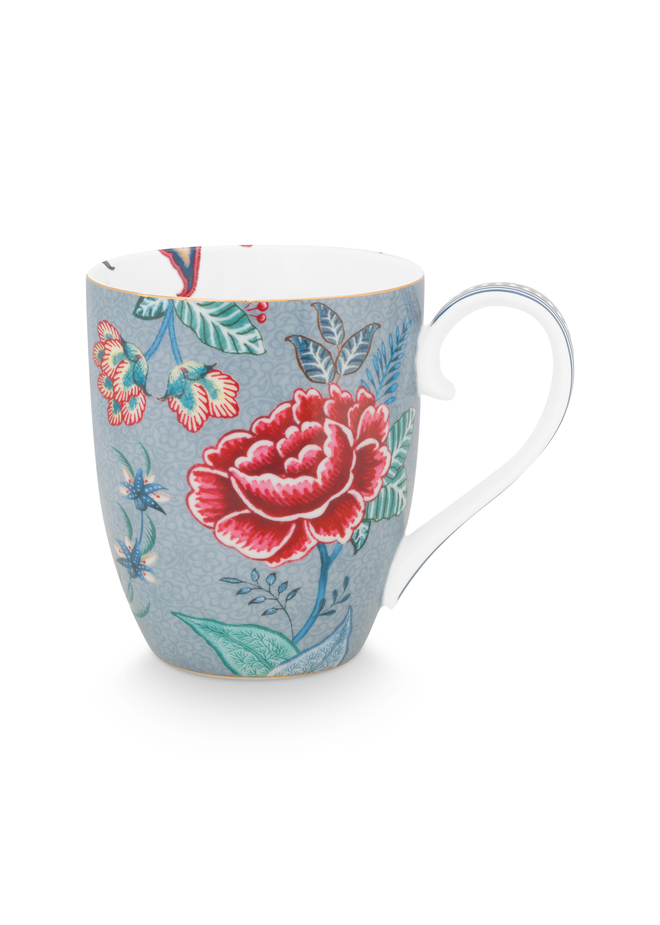 Pip Studio Flower Festival sada 2 hrnků 440ml, modrá