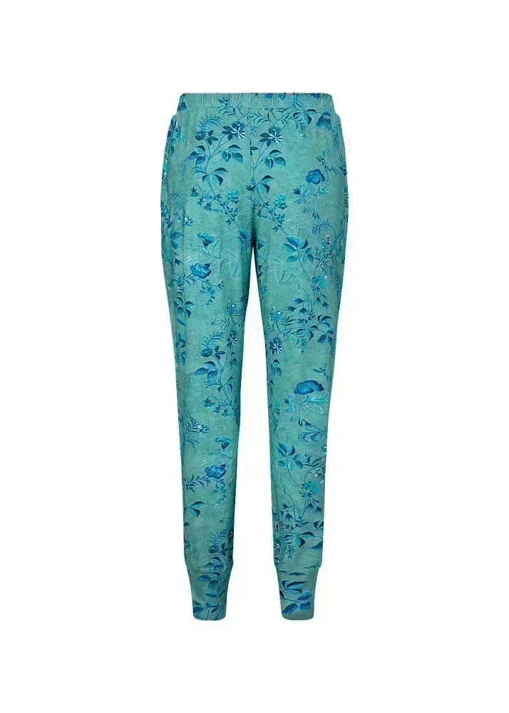 Pip Studio Bobien dlouhé kalhoty Tokyo Blossom, zelené