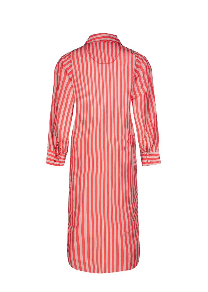 Pip Studio Darla dlouhá propínací košile Sumo Stripe, červená